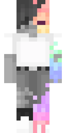 Радужный скин Майнкрафт — скачать PNG бесплатно