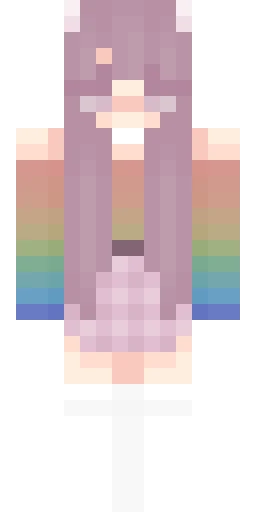 Радужный скин Майнкрафт — скачать PNG бесплатно