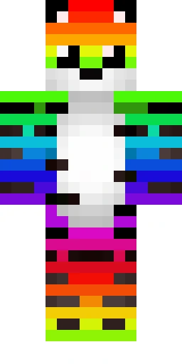 Радужный скин Майнкрафт — скачать PNG бесплатно