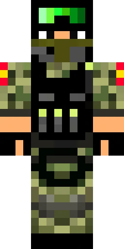 Военный скин Майнкрафт — скачать PNG бесплатно
