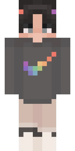 Радужный скин Майнкрафт — скачать PNG бесплатно