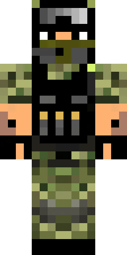 Военный скин Майнкрафт — скачать PNG бесплатно