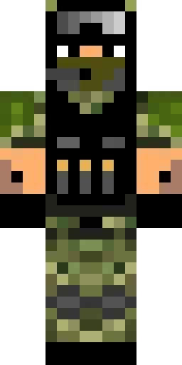 Военный скин Майнкрафт — скачать PNG бесплатно
