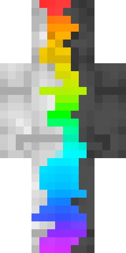 Радужный скин Майнкрафт — скачать PNG бесплатно
