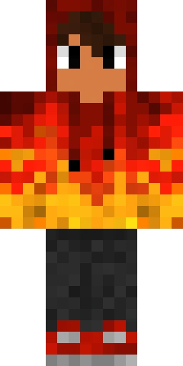 Огонь скин Майнкрафт — скачать PNG бесплатно