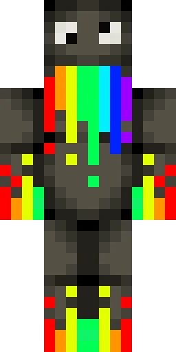 Радужный скин Майнкрафт — скачать PNG бесплатно