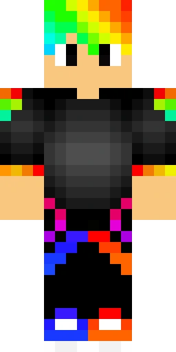 Радужный скин Майнкрафт — скачать PNG бесплатно