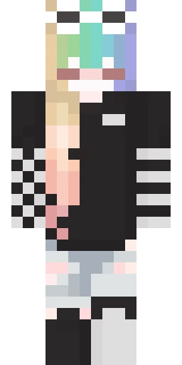 Радужный скин Майнкрафт — скачать PNG бесплатно