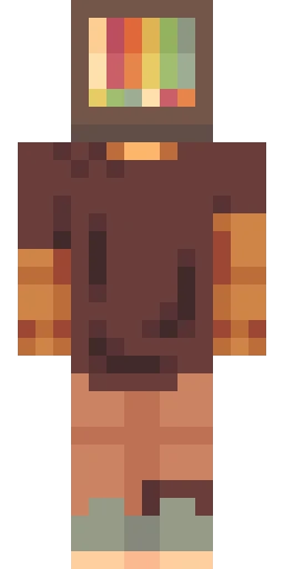 Радужный скин Майнкрафт — скачать PNG бесплатно