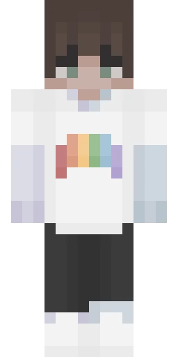 Радужный скин Майнкрафт — скачать PNG бесплатно