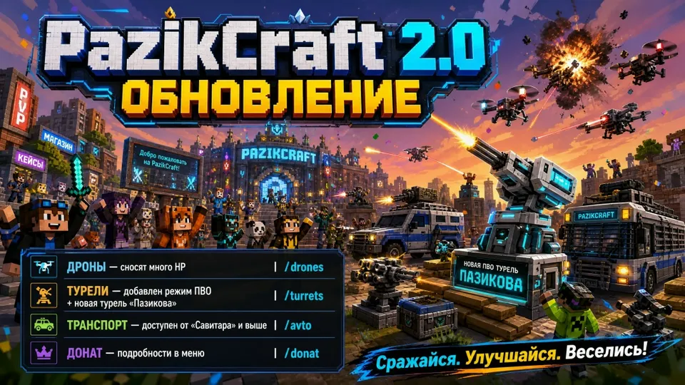Обновление 2.0: дроны, турели и новая сложность