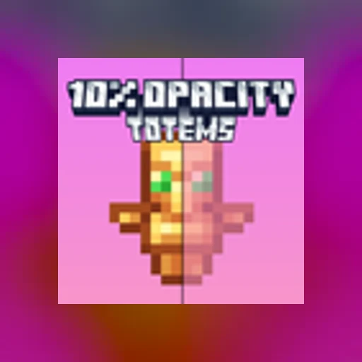 10% Opacity Totems — скачать ресурс пак для Майнкрафт 1.21.11 ...