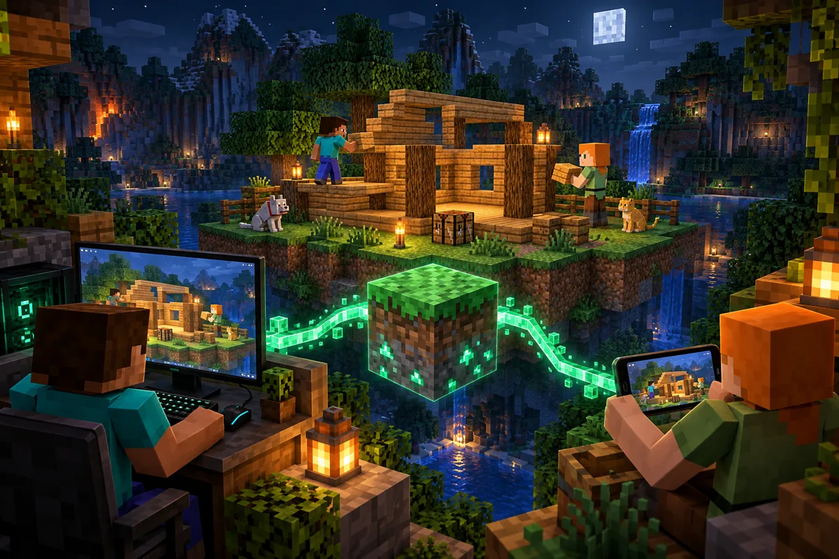 Майнкрафт Java и Bedrock вместе