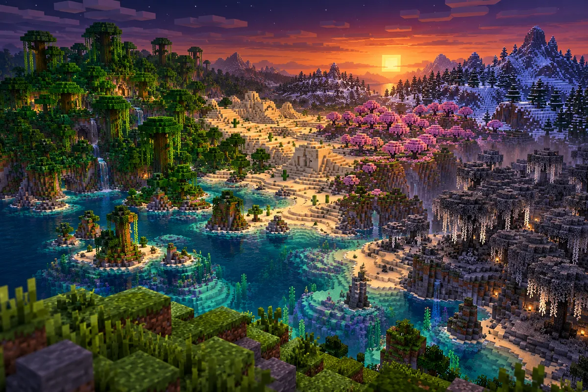 Сид all biomes Майнкрафт